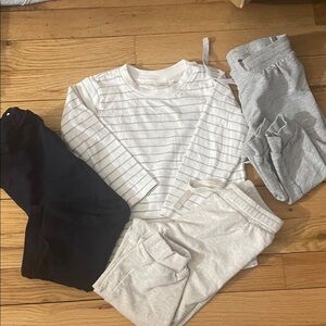 H&M Kids' Blue, White, and Gray Joggers Set